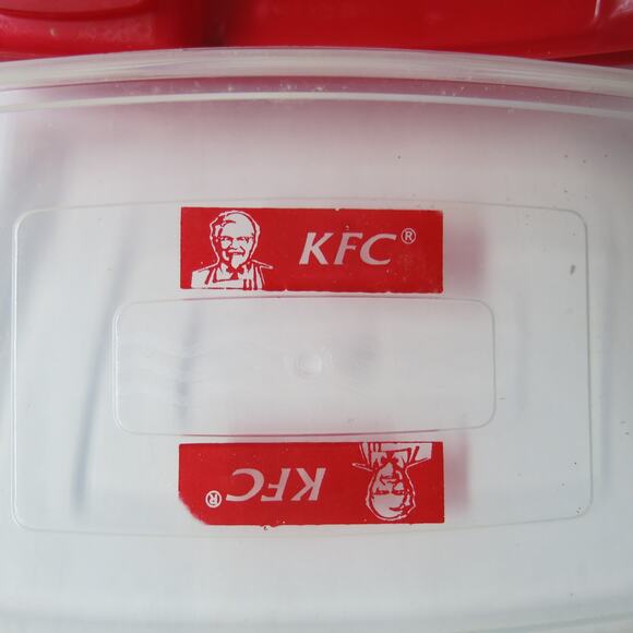 African KFC KENTUCKY FRIED CHICKEN Container Nigeria Divided Red Food Lunch - Picture 3 of 6